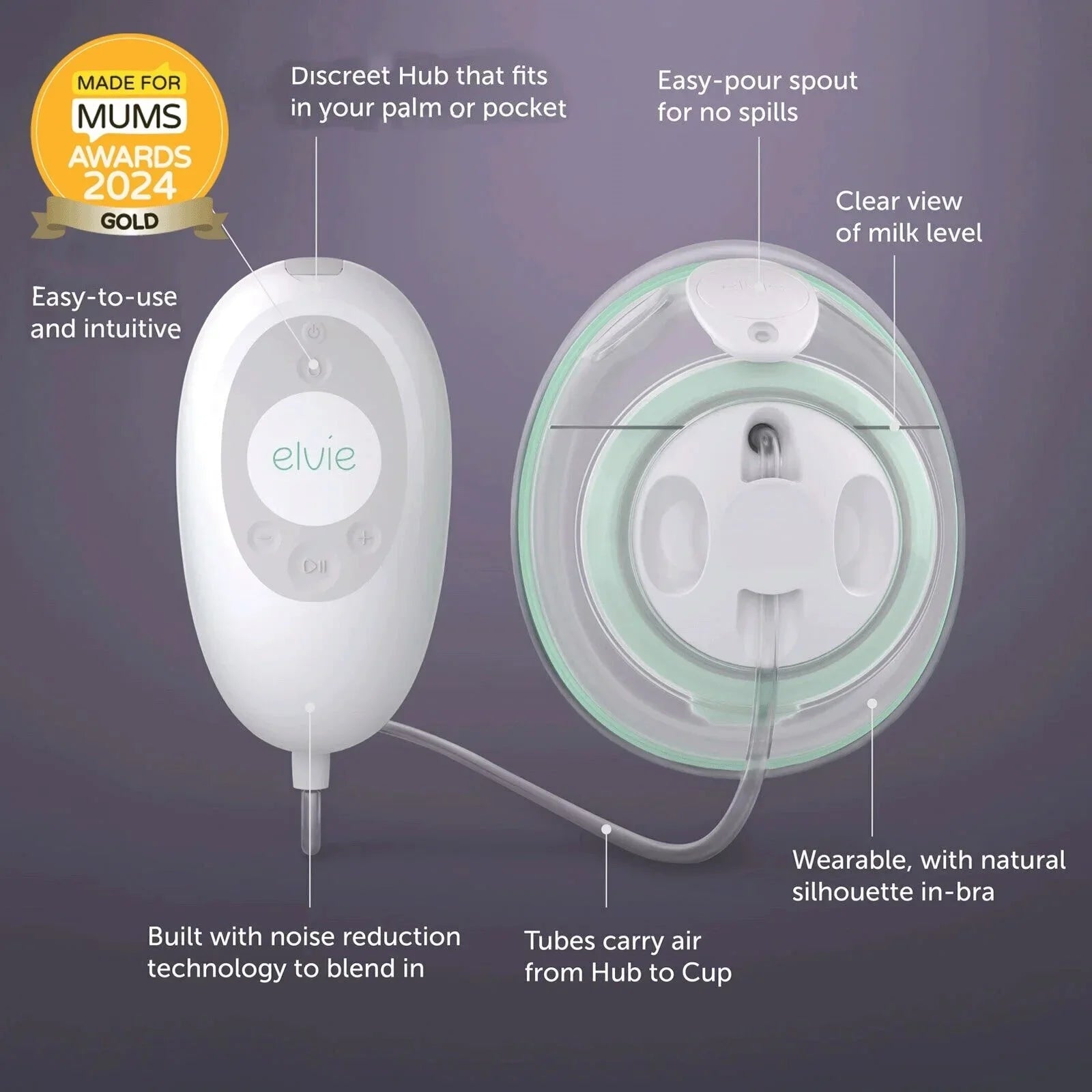 Elvie Stride Hands Free Single Electric Breast Pump