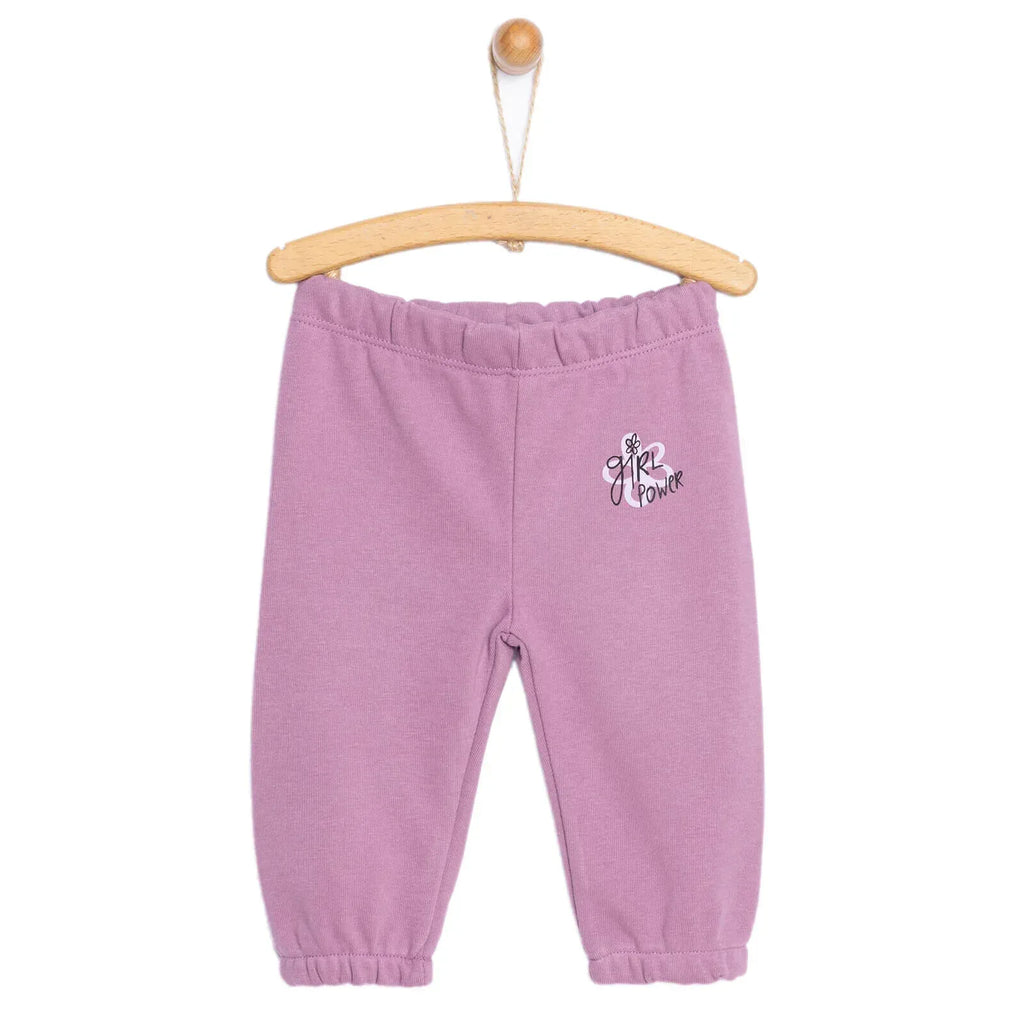 HelloBaby Baby Girl Basic Joggers - Purple - Bobobiy