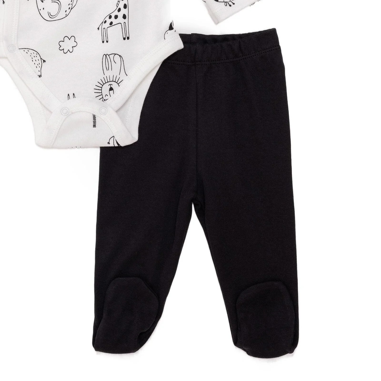 HelloBaby Newborn Body Footed Bottom - Ecru