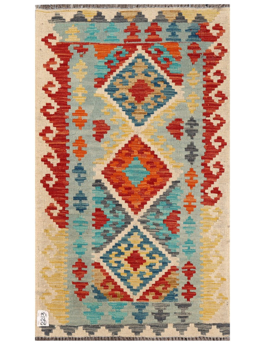 Maimana Afghanistan Kilim Rug - 121 x 70 cm - Handmade