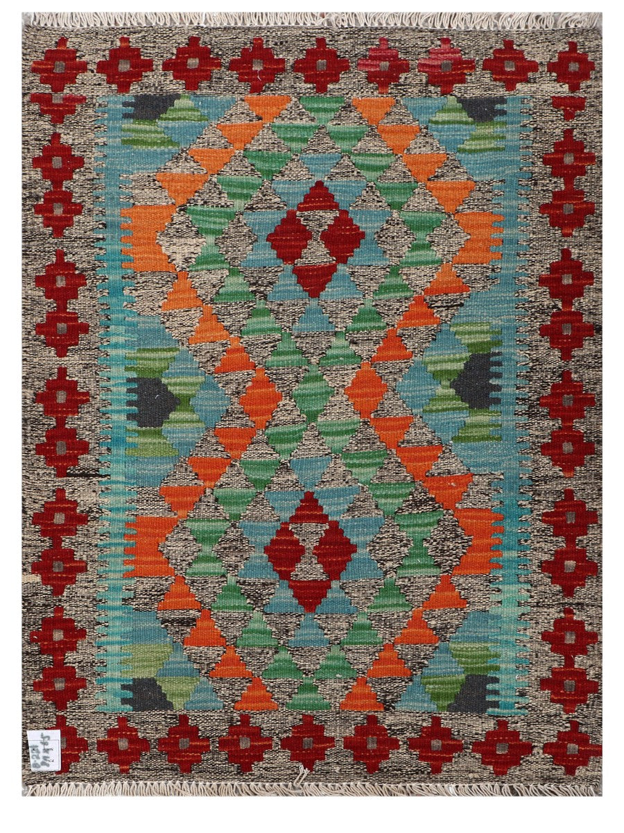 Maimana Afghanistan Kilim Rug - 89 x 66 cm - Handmade