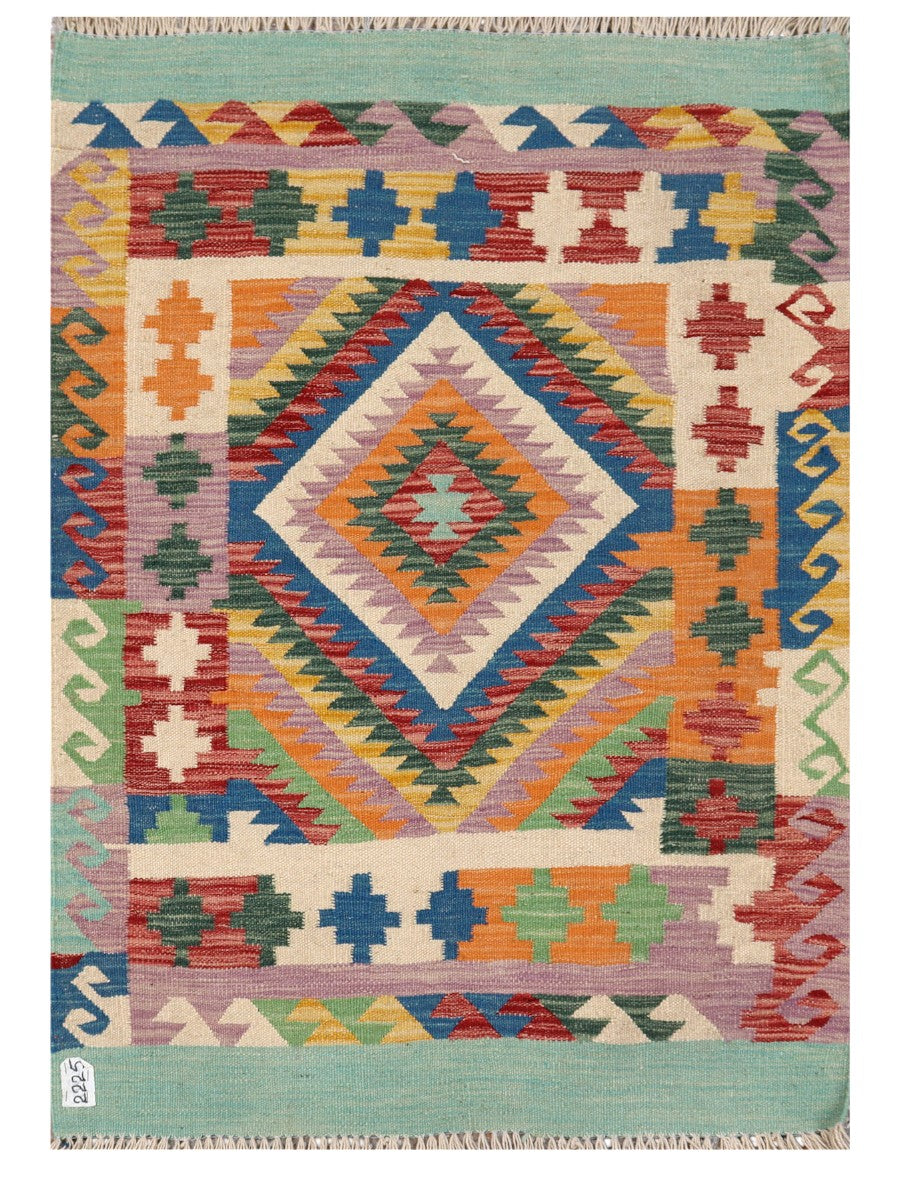 Maimana Afghanistan Kilim Rug - 129 x 91 cm - Handmade