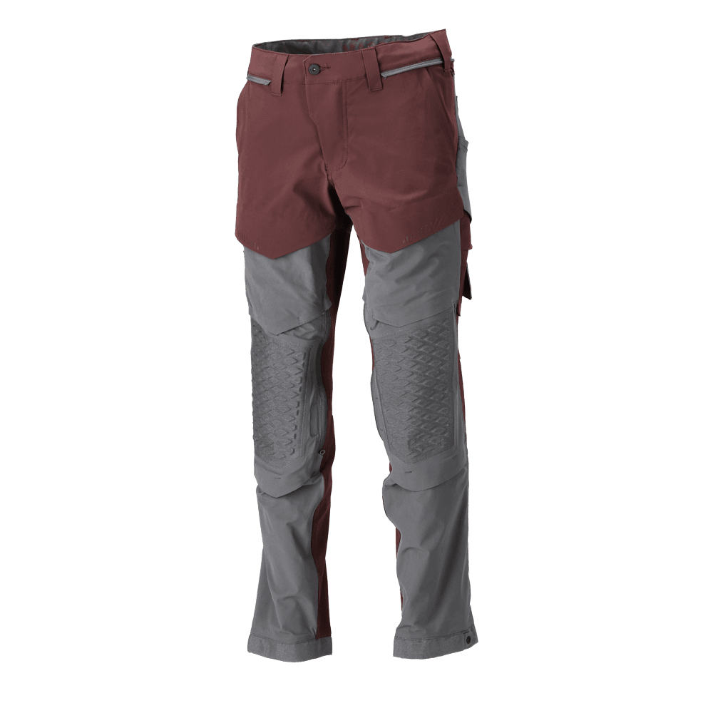 Mascot 22279 Ultimate Stretch Click System Pocket Trousers Bordeaux / Stone Grey