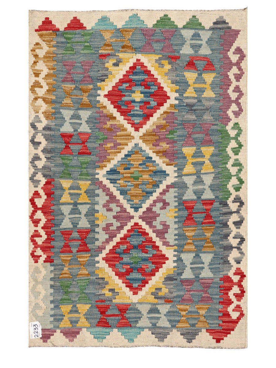 Maimana Afghanistan Kilim Rug - 126 x 79 cm - Handmade