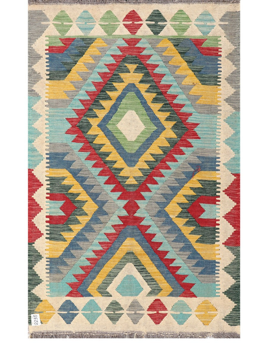 Maimana Afghanistan Kilim Rug - 157 x98 cm - Handmade