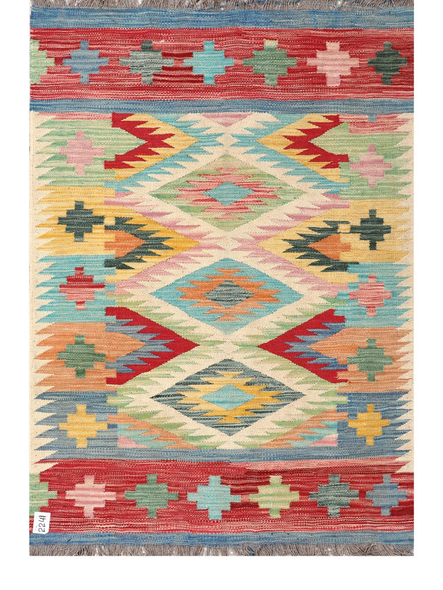 Maimana Afghanistan Kilim Rug - 147 x103 cm - Handmade