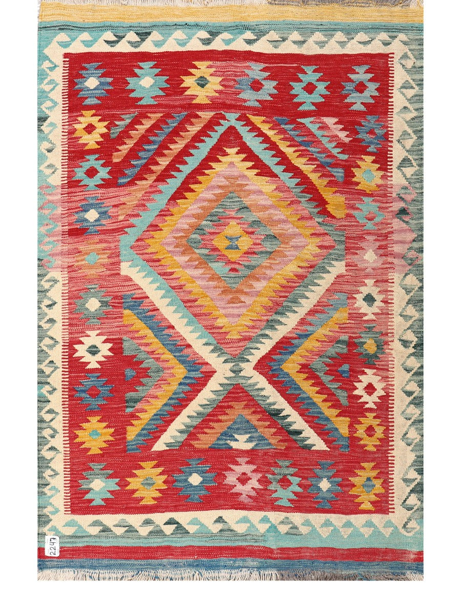 Maimana Afghanistan Kilim Rug - 154 x102 cm - Handmade
