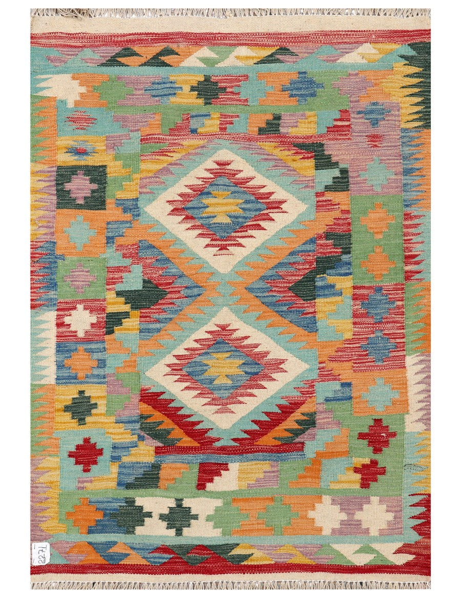 Maimana Afghanistan Kilim Rug - 145 x99 cm - Handmade