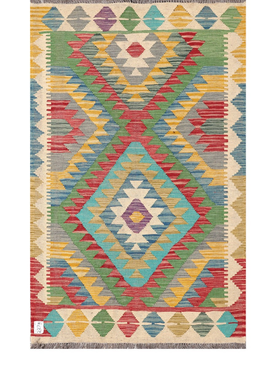 Maimana Afghanistan Kilim Rug - 159 x98 cm - Handmade