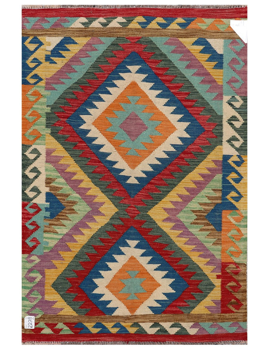 Maimana Afghanistan Kilim Rug - 149 x99 cm - Handmade