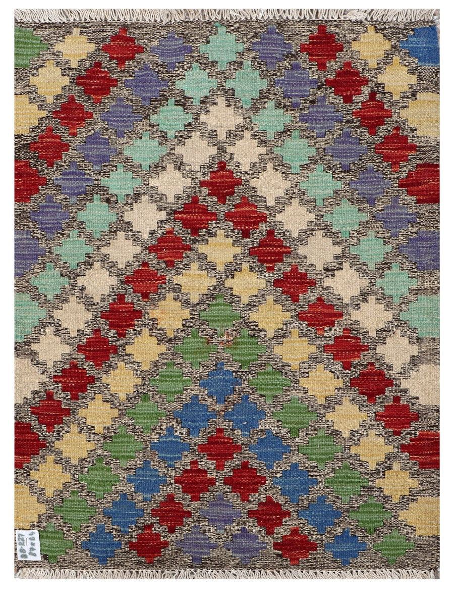 Maimana Afghanistan Kilim Rug - 87 x 65 cm - Handmade