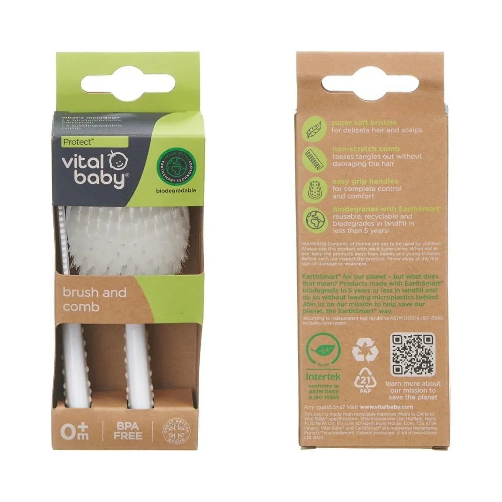 Vital Baby Protect Brush & Comb Set - Bobobiy