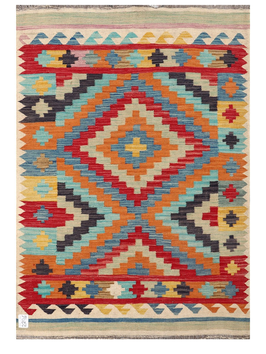 Maimana Afghanistan Kilim Rug - 146 x102 cm - Handmade