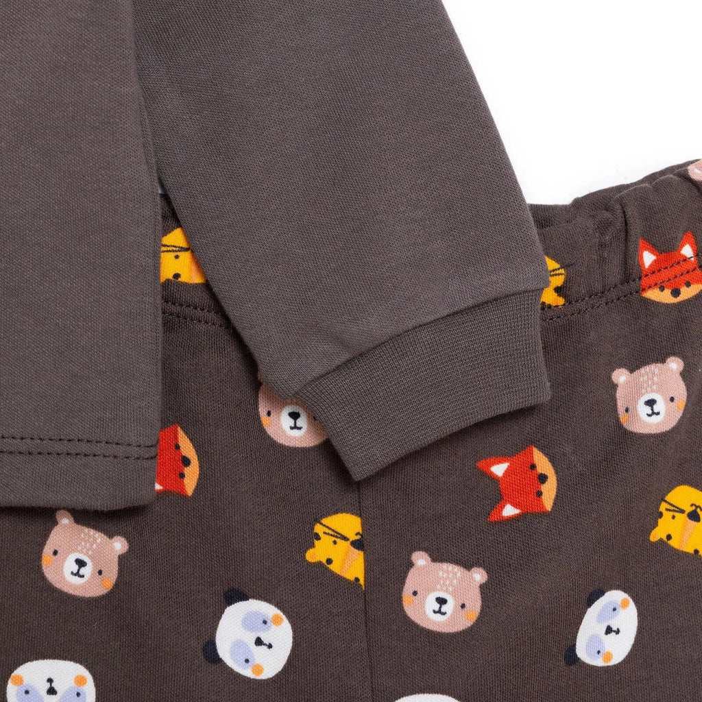 HelloBaby Long Sleeve Pyjamas - Khaki - Bobobiy