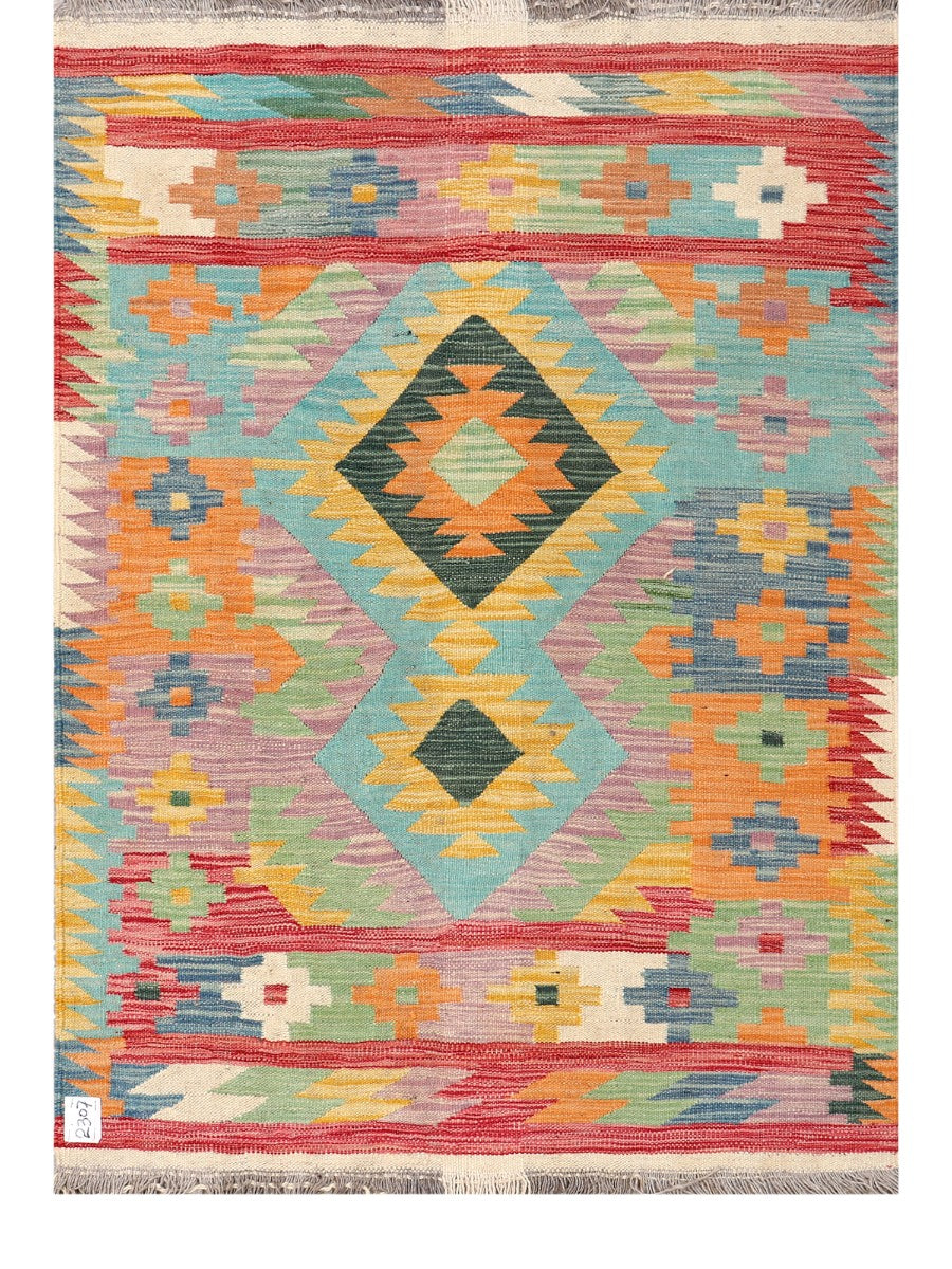 Maimana Afghanistan Kilim Rug - 145 x102 cm - Handmade