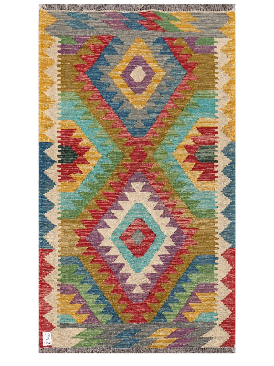 Maimana Afghanistan Kilim Rug - 154 x87 cm - Handmade