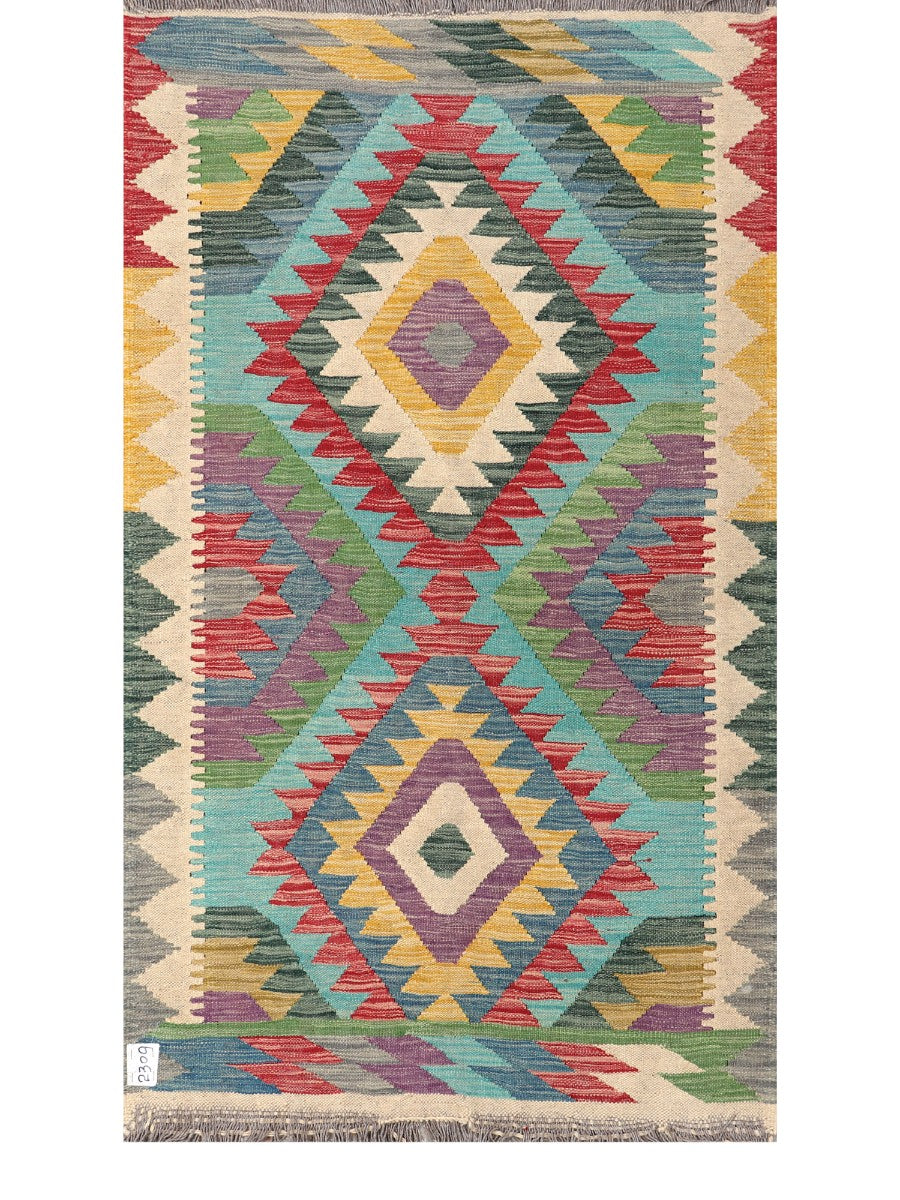 Maimana Afghanistan Kilim Rug - 158 x90 cm - Handmade