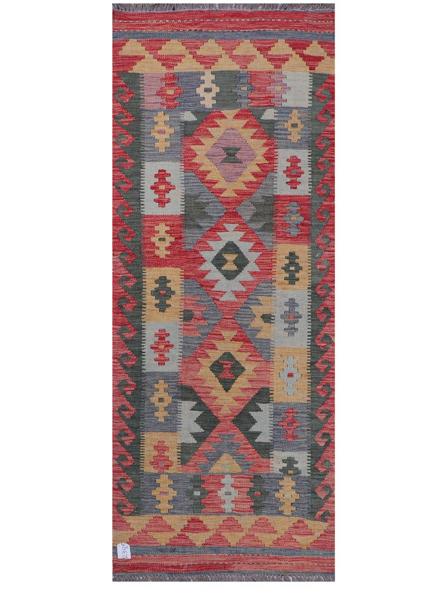 Maimana Afghanistan Kilim Rug - 197 x76 cm - Handmade