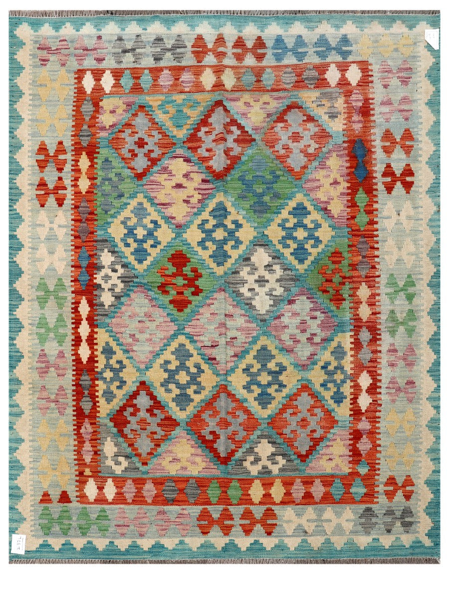 Maimana Afghanistan Kilim Rug - 195 x152 cm - Handmade