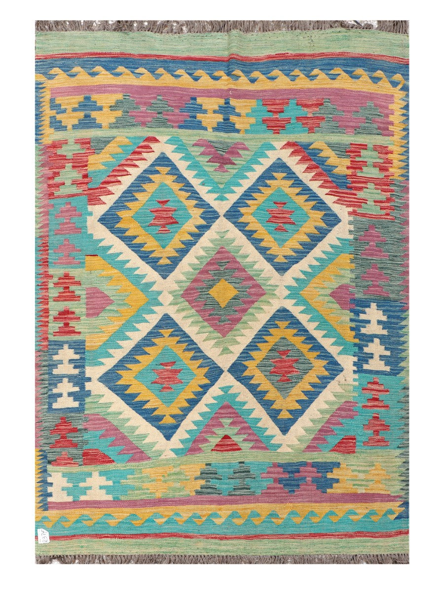 Maimana Afghanistan Kilim Rug - 212 x146 cm - Handmade