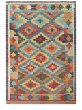 Maimana Afghanistan Kilim Rug - 194 x132 cm - Handmade