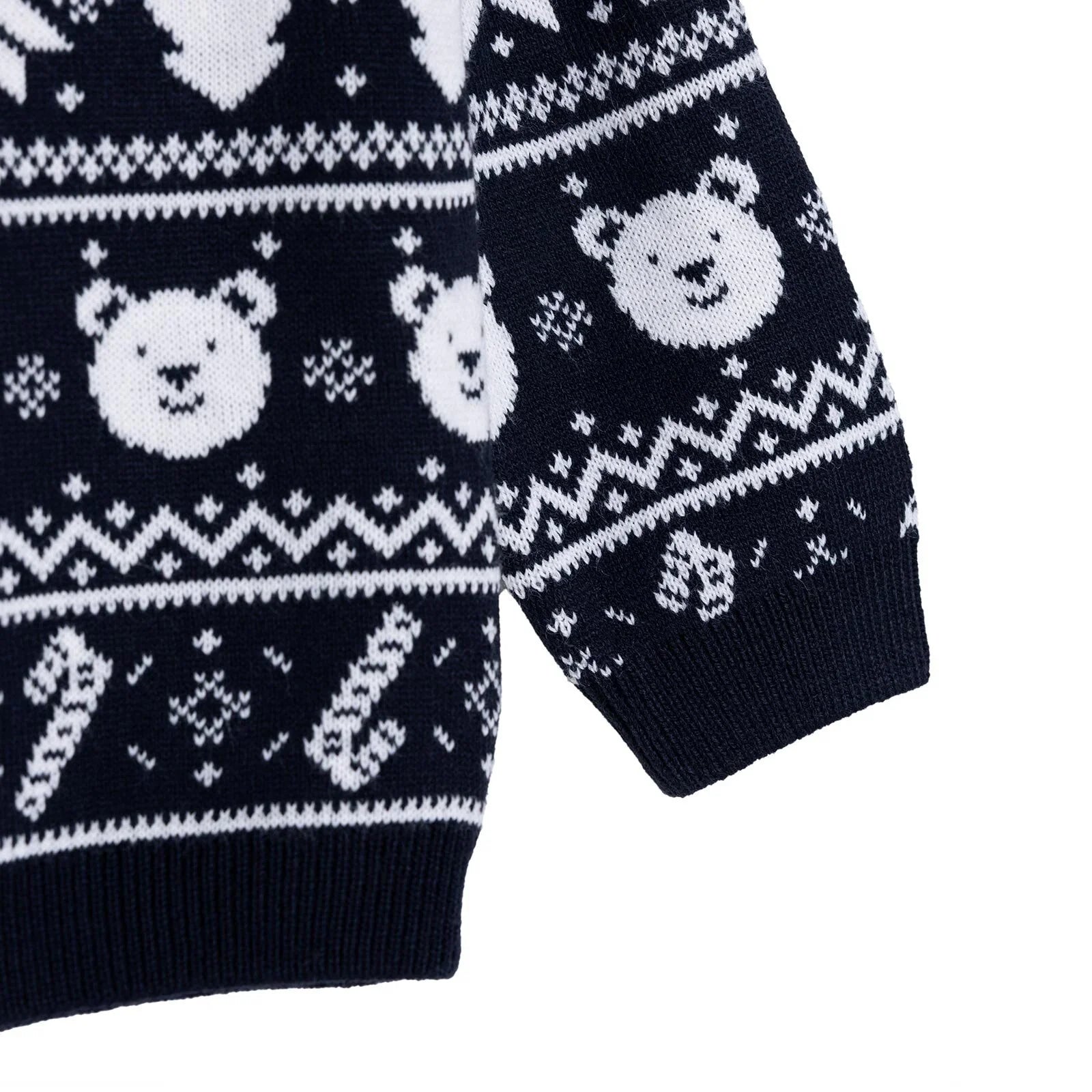 HelloBaby Christmas Baby Boy Snow Party Sweatshirt - Navy Blue