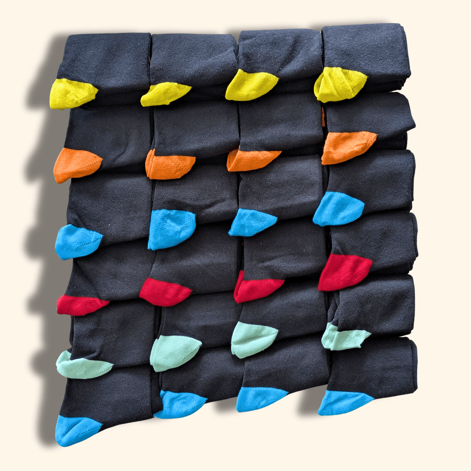 24 Pairs Men's Soft Cotton Colourful Heel Toe Black Argyle Diamond Easycare Comfortable Shoe Socks Flat Toe Seam Durable Work School Business Wear UK 6-11
