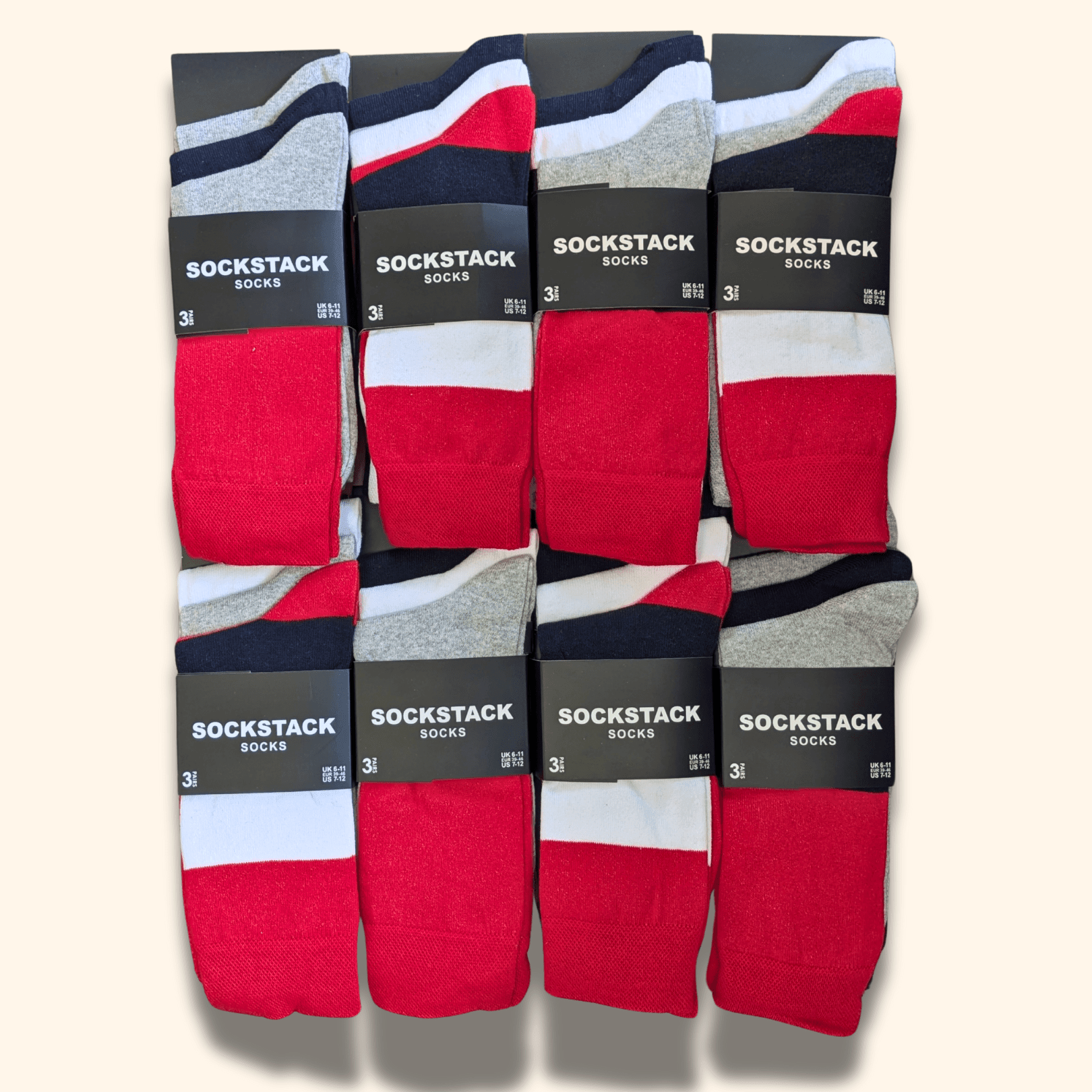 24 Pairs Men's Soft Cotton Colourful Heel Toe Black Argyle Diamond Easycare Comfortable Shoe Socks Flat Toe Seam Durable Work School Business Wear UK 6-11
