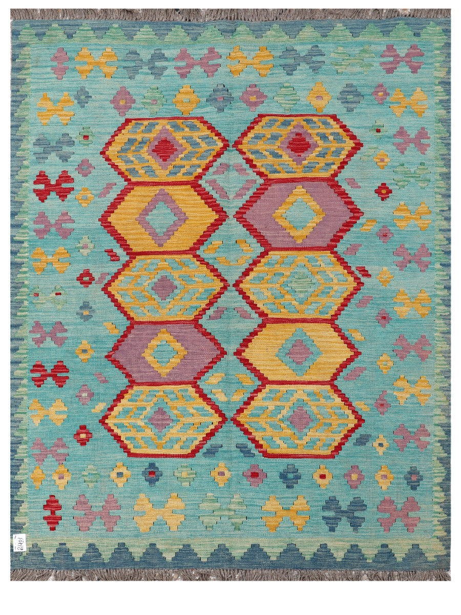 Maimana Afghanistan Kilim Rug - 192 x150 cm - Handmade
