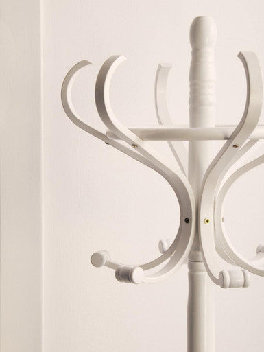 Kennedy 184Cm White Finish Floor Standing Coat Stand