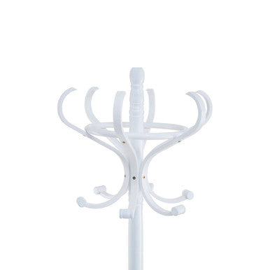 Kennedy 184Cm White Finish Floor Standing Coat Stand