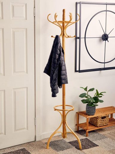 Kennedy Oak Finish Floor Standing Coat Stand