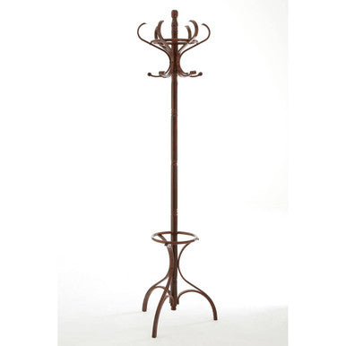 Kennedy Walnut Finish Solid Birchwood Coat Stand
