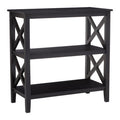 Heritage Three Shelf Black Bookcase