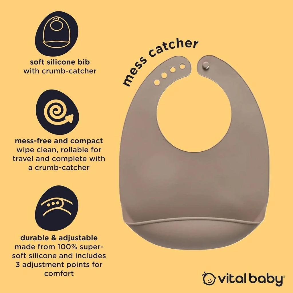 Vital Baby Nourish Mess Catcher - Natural Stone - Bobobiy