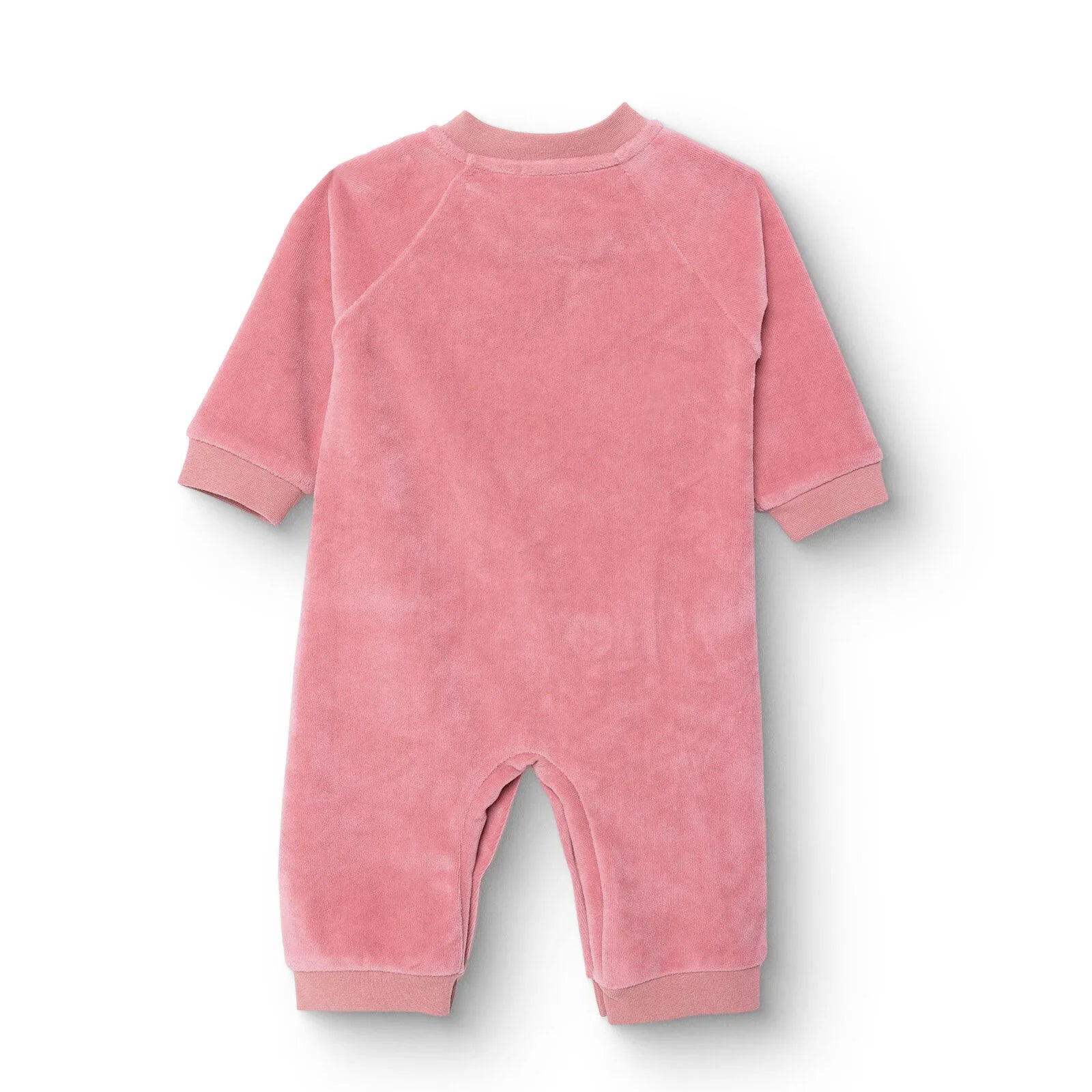 HelloBaby Newborn Velvet Footlesss Jumpsuit - Dark Pink