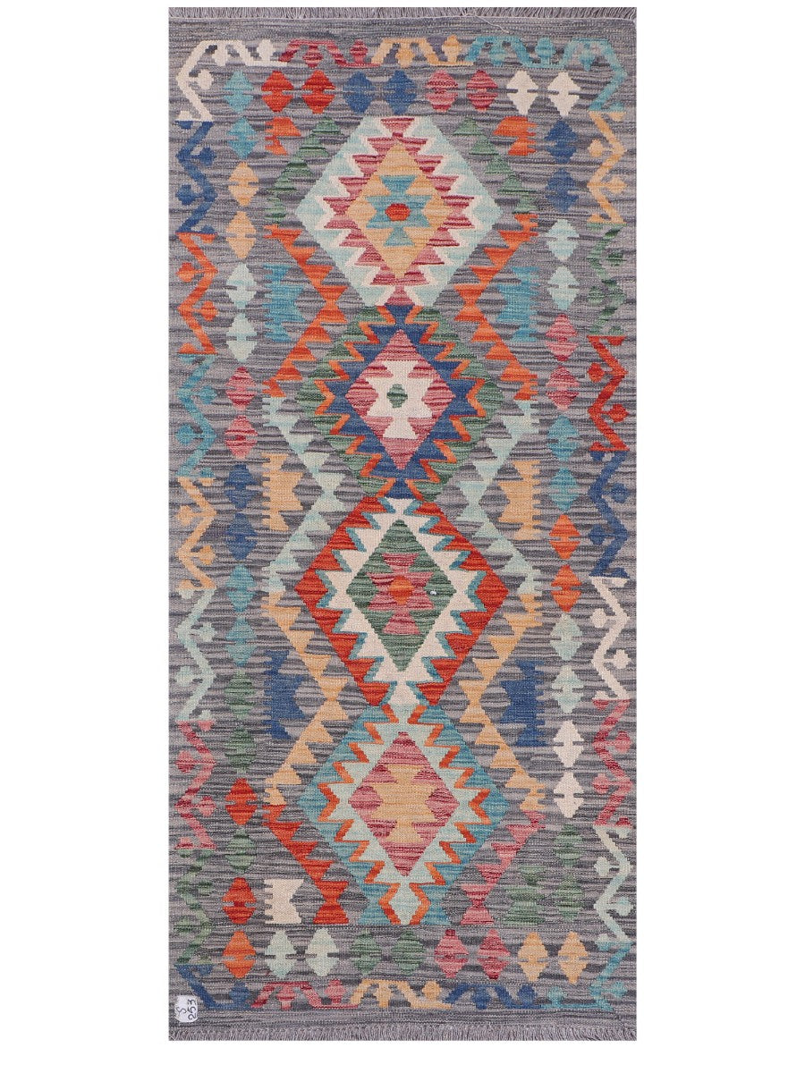 Maimana Afghanistan Kilim Rug - 190 x86 cm - Handmade