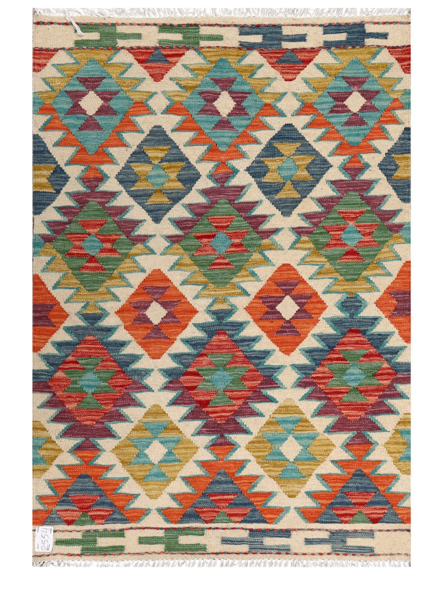 Maimana Afghanistan Kilim Rug - 127 x 86 cm - Handmade