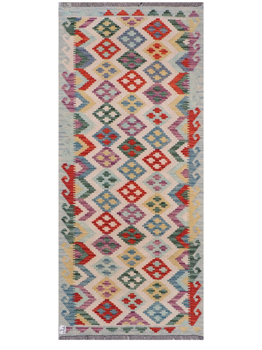 Maimana Afghanistan Kilim Rug - 195 x84 cm - Handmade