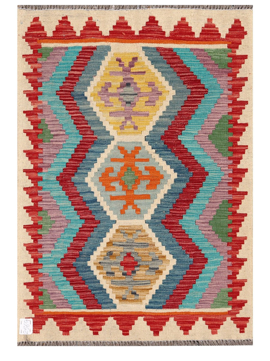 Maimana Afghanistan Kilim Rug - 117 x 81 cm - Handmade