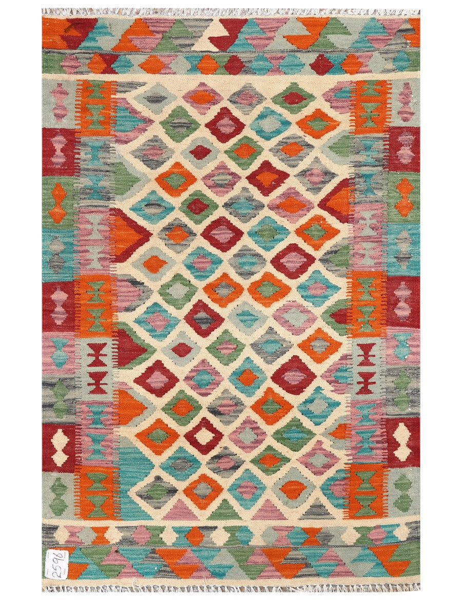 Maimana Afghanistan Kilim Rug - 122 x 79 cm - Handmade