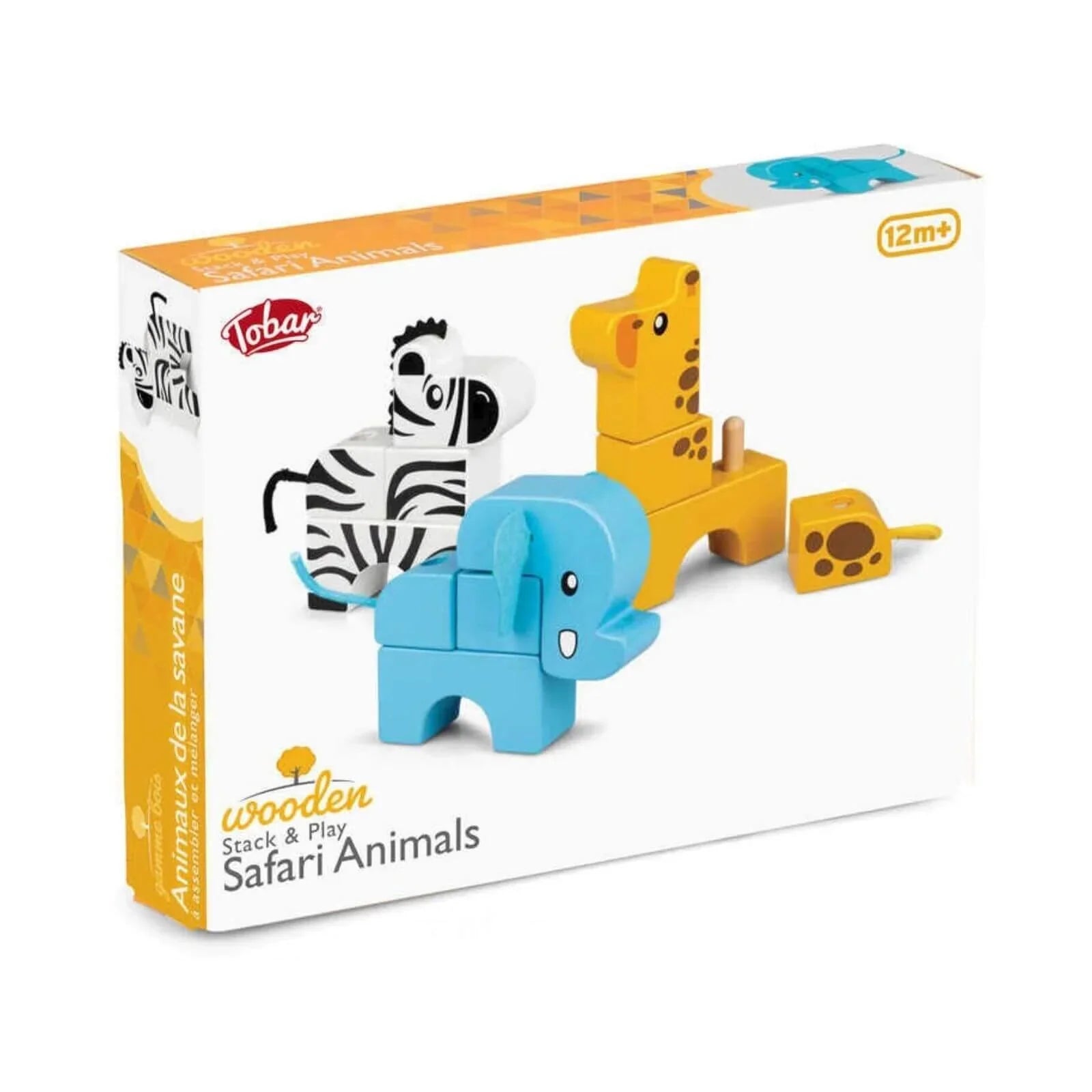 Tobar-Wooden Stack And Play Safari Animals
