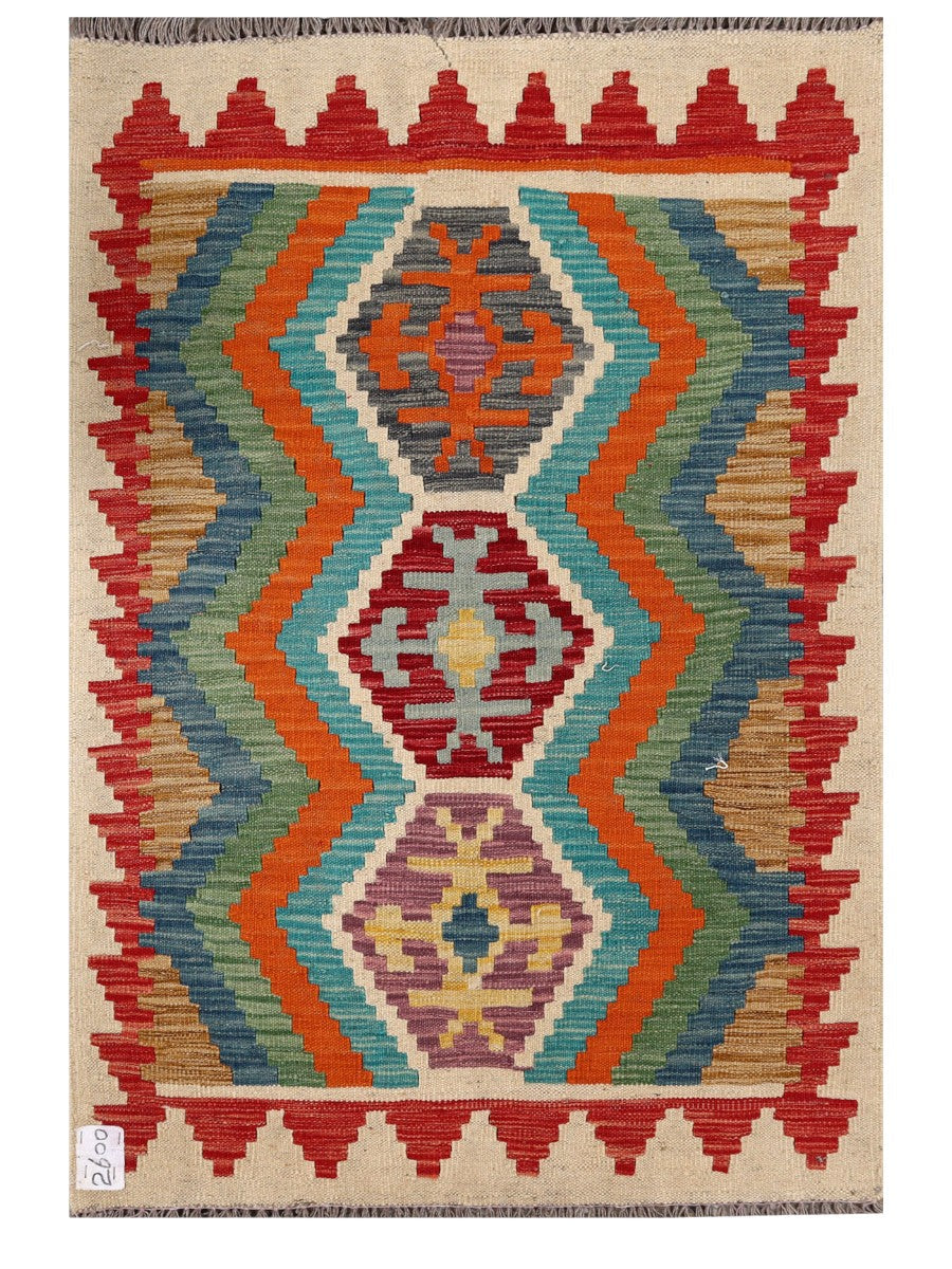 Maimana Afghanistan Kilim Rug - 118 x 80 cm - Handmade
