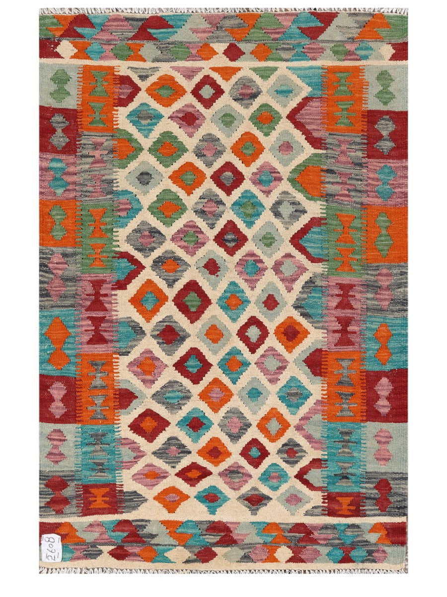 Maimana Afghanistan Kilim Rug - 124 x 81 cm - Handmade
