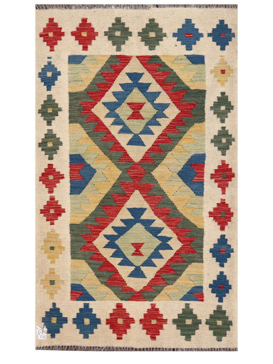Maimana Afghanistan Kilim Rug - 144 x 84 cm - Handmade