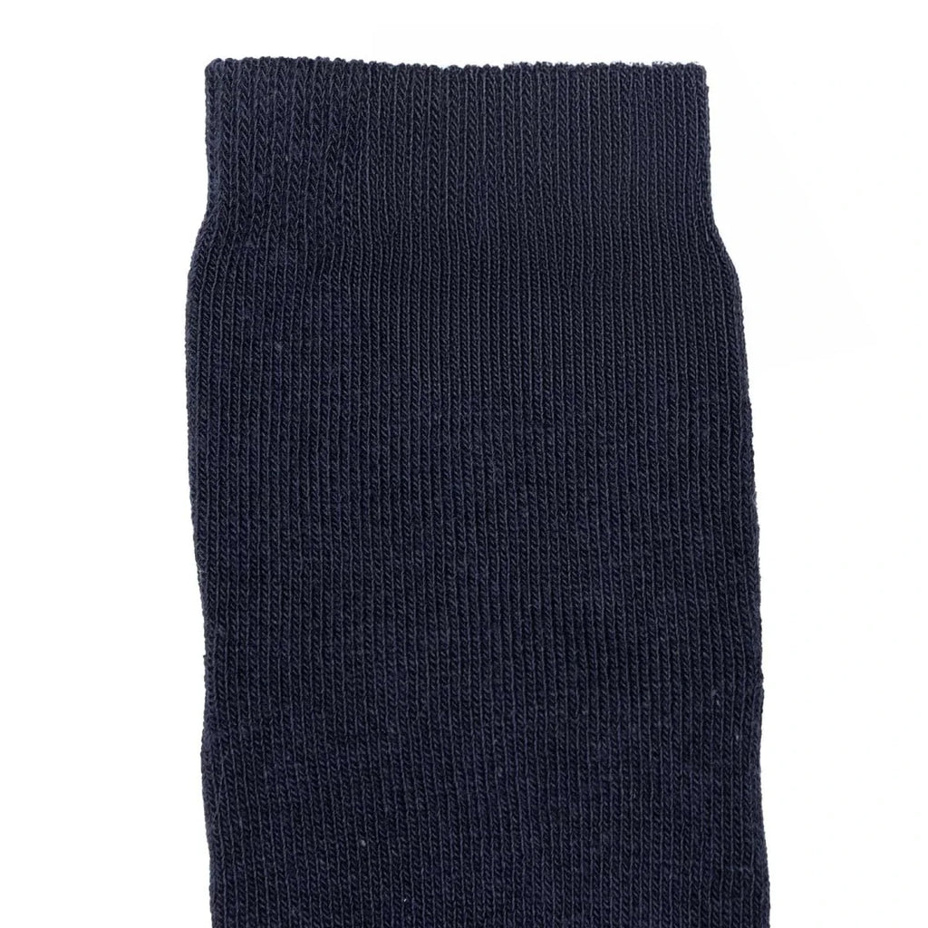Boys non-slip socks: dark navy solid knit