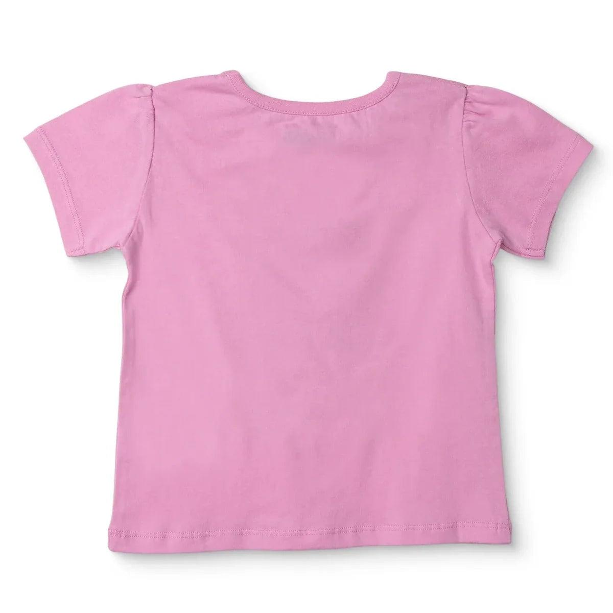 Lilac short-sleeve baby T-shirt, plain back