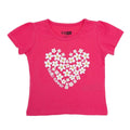 Pink short-sleeve baby T-shirt with floral "Hello summer" graphic on front