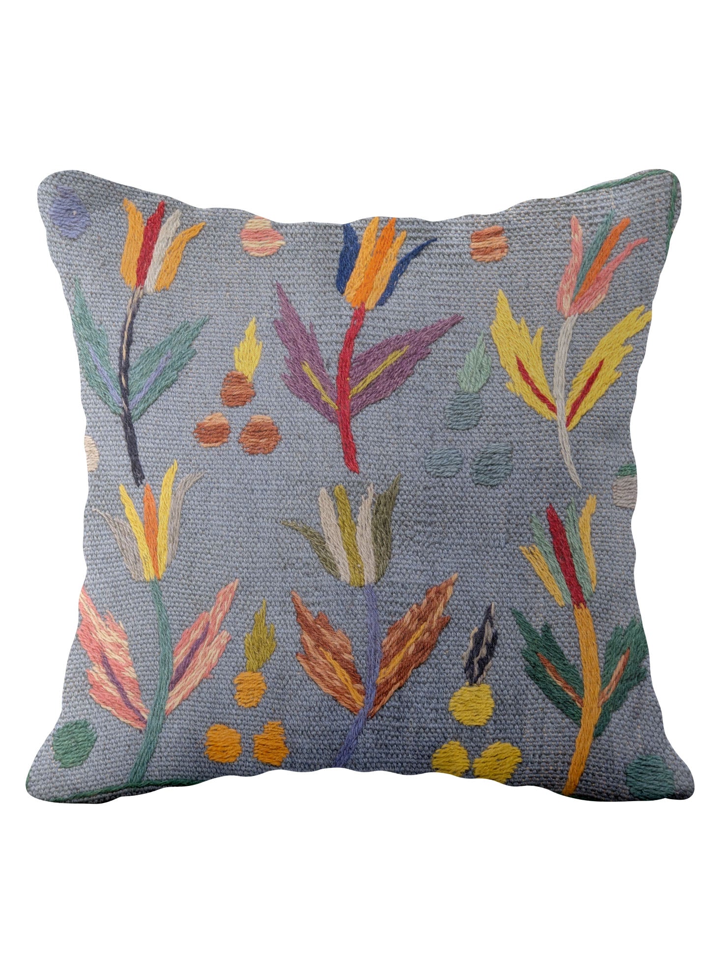 Suzani Hand Embroidered Cushion Cover - 45 x 45 cm - Handmade