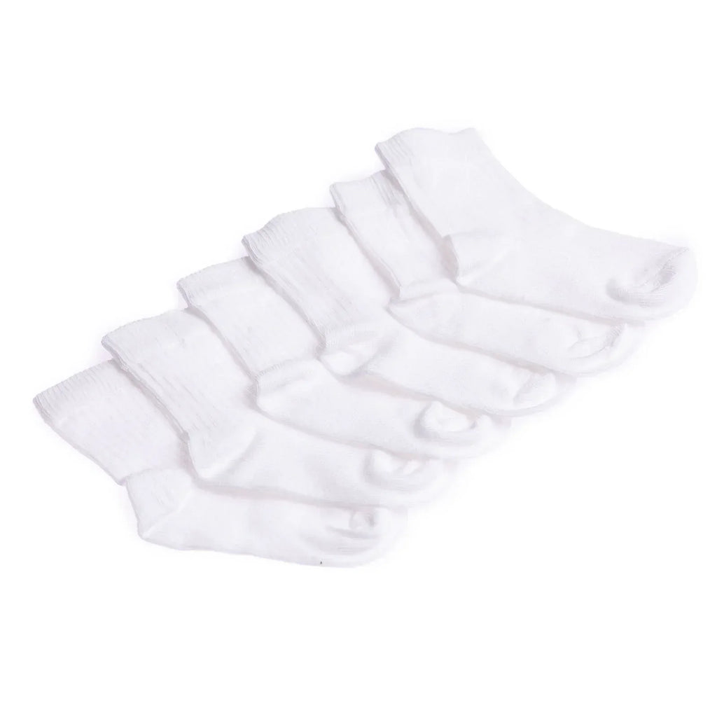 HelloBaby Unisex Baby Socks 3 Pack - White - Bobobiy